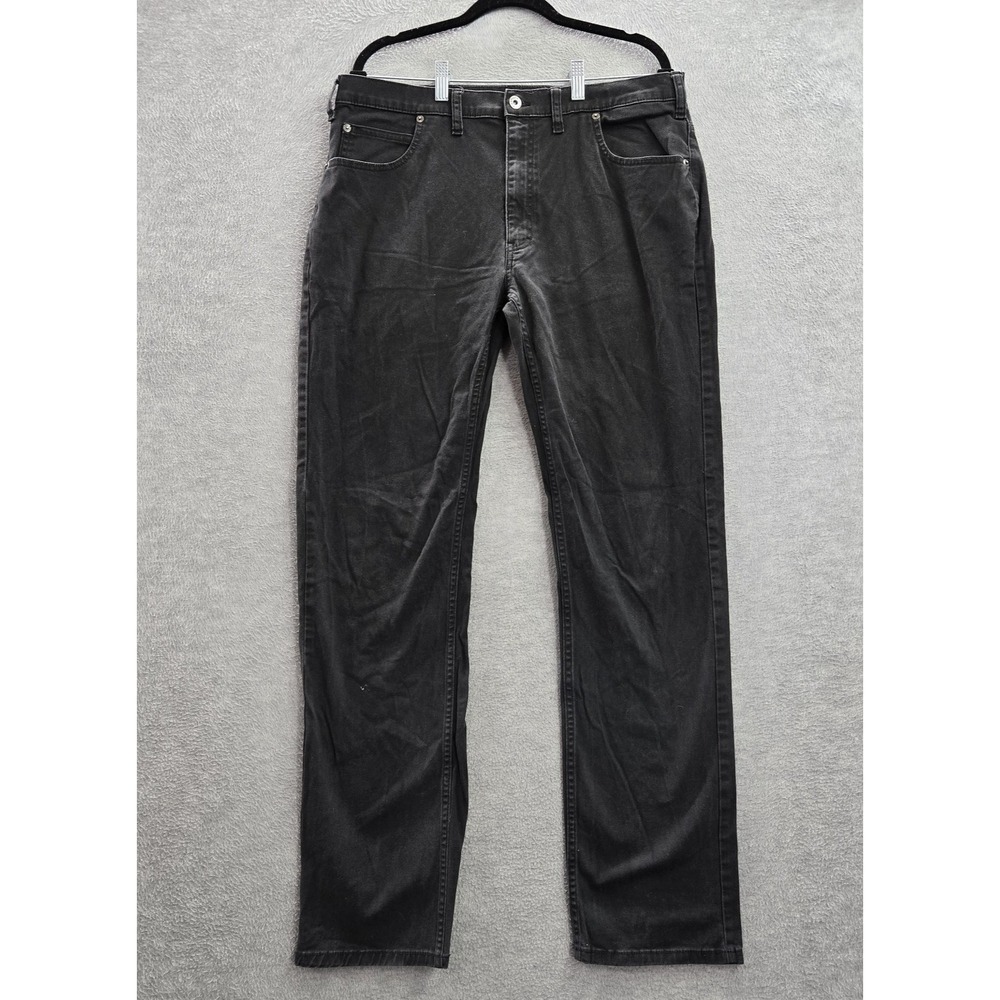 Dickies Men Pants 36X34 Black Denim Straight 32" Inseam Cotton Spandex